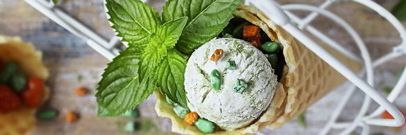 зеленое мороженое