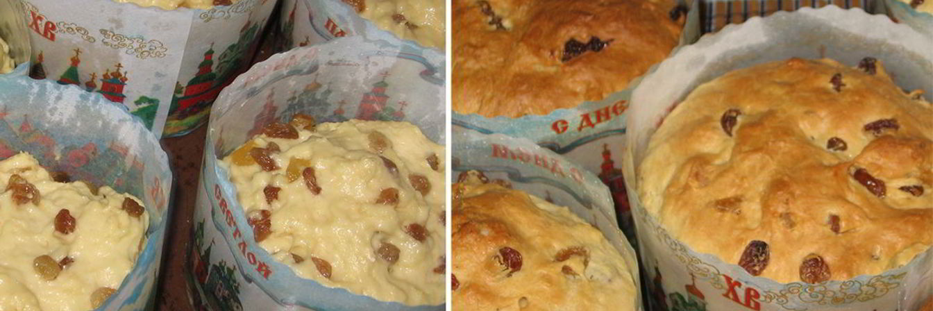 Бездрожжевой творожный кулич