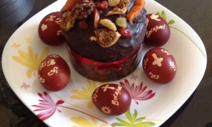 Рецепт фруктового кулича пасхального шоколадного