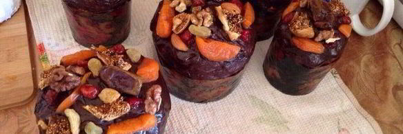 фруктовый кулич пасхальный шоколадный