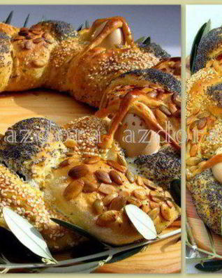 Итальянская пасхальная коса с начинкой