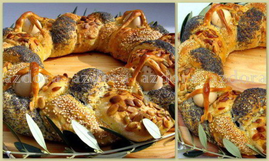 Рецепт итальянской пасхальной косы с начинкой