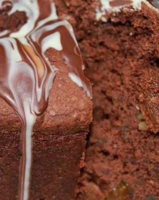 Мраморный кулич с кофейной глазурью