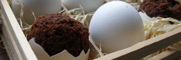 пасхальные брауни в яичной скорлупе