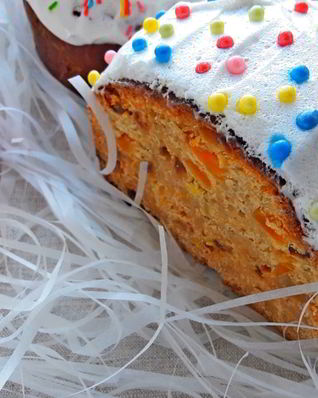 Простой кулич без дрожжей