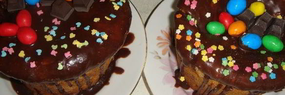 шоколадный кулич с пломбиром