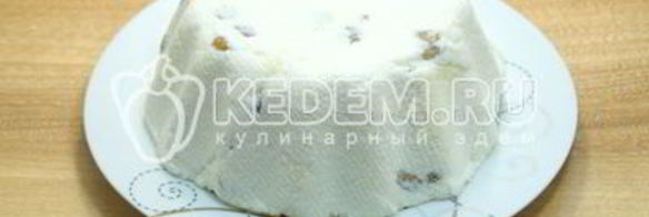 творожная пасха с изюмом без яиц