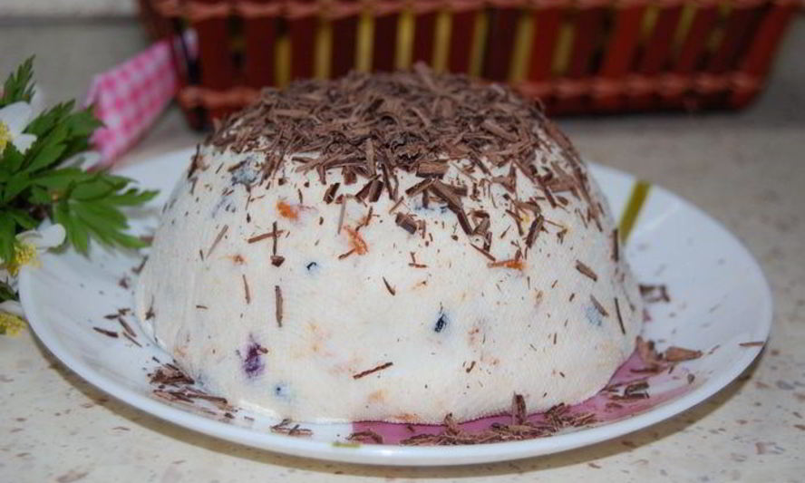 Рецепт творожной пасхи с сухофруктами