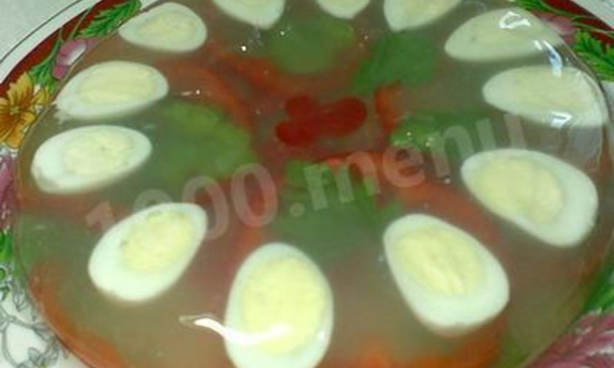 Рецепт перепелиных яиц в желе