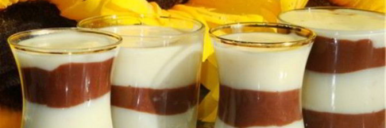 Пудинг шоколадно-ванильный