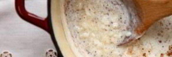 рисовый пудинг с ежевикой