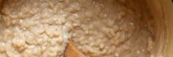 рисовый пудинг с ежевикой