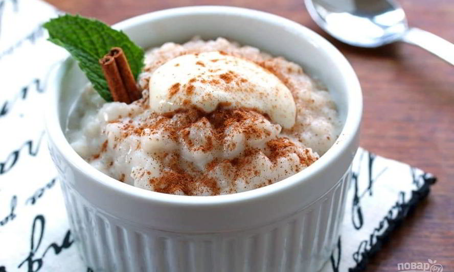 Рецепт сливочного рисового пудинга