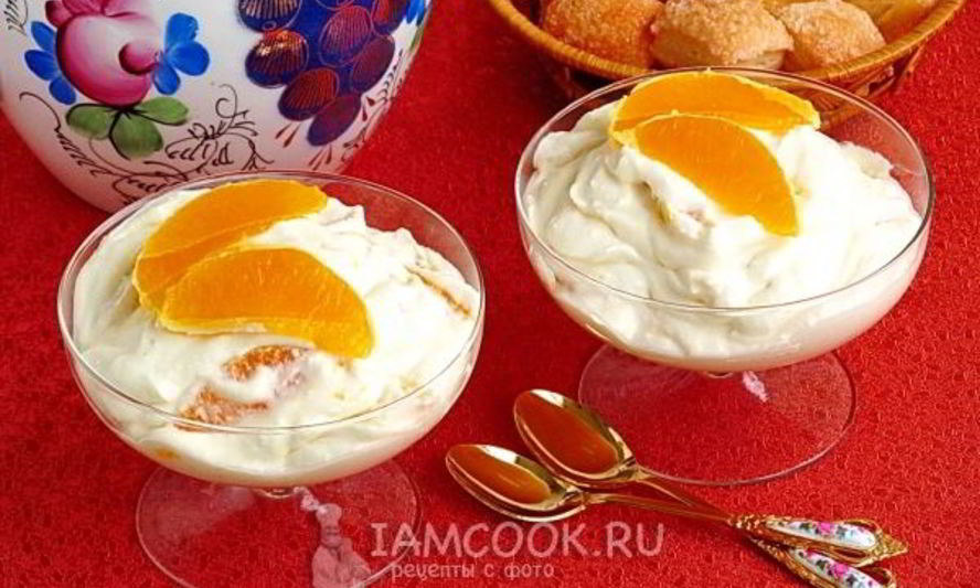 Рецепт творожно-апельсинового десерт