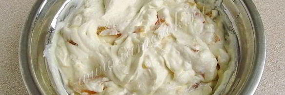 творожно-апельсиновый десерт