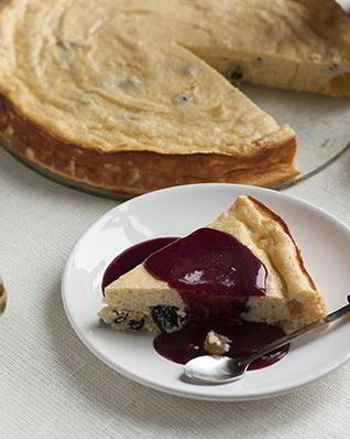 Творожный пудинг с соусом из кагора