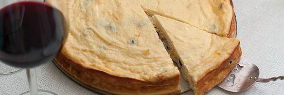 творожный пудинг с соусом из кагора