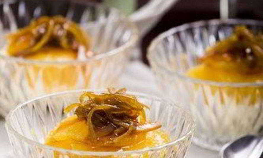 Рецепт ванильного рисового пудинга с глазированными апельсинами