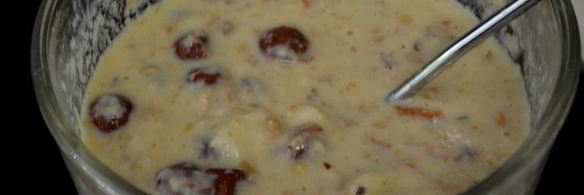 вишневый хлебный пудинг