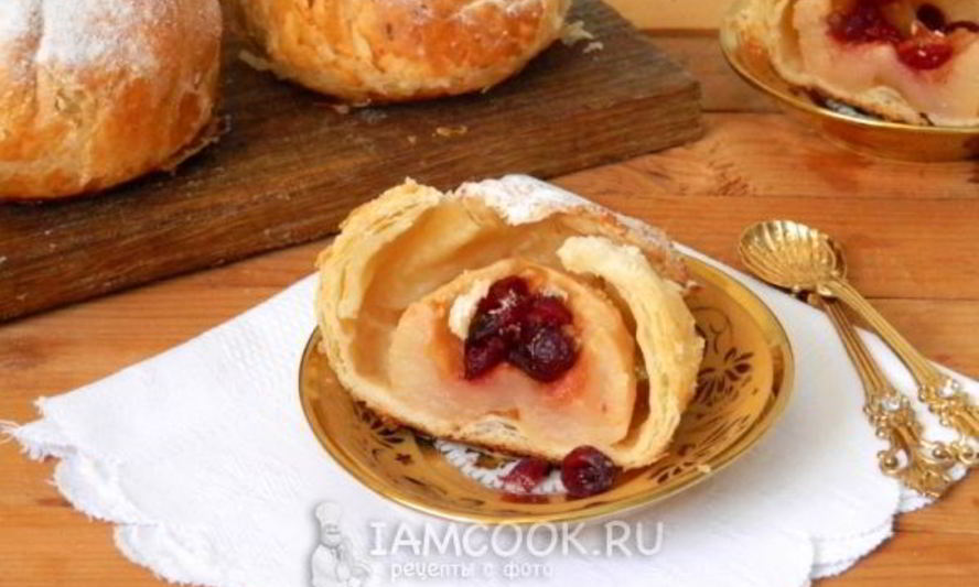 Рецепт яблок, запеченных в тесте