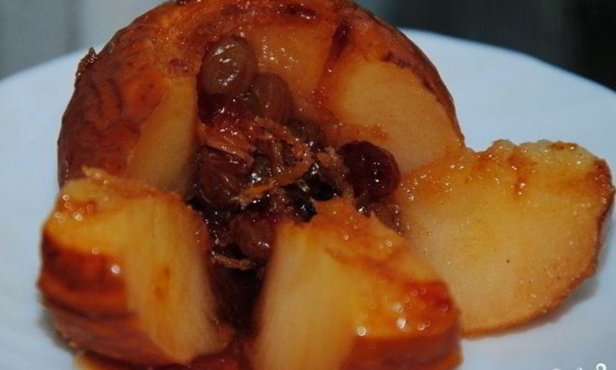 Рецепт запеченных яблок с сахаром