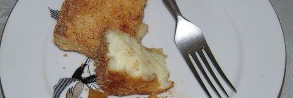 жареное молоко с карамелизированными яблоками