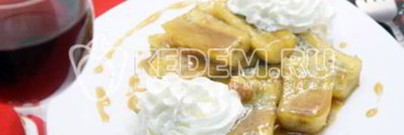 жареные бананы в карамели