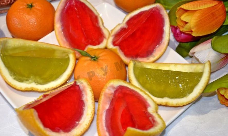 Рецепт желе в апельсине