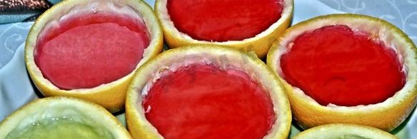 желе в апельсине