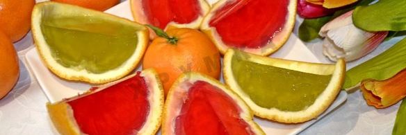 желе в апельсине