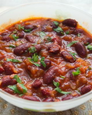 Гарнир из красной фасоли