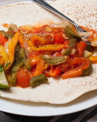 Гарнир из запеченных перцев