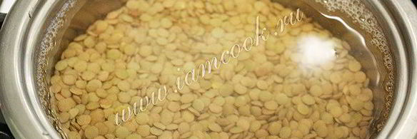 чечевица с грибами