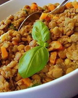 Чечевица с курицей в мультиварке