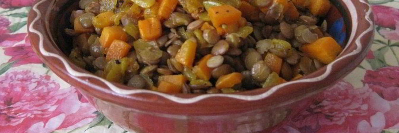 Чечевица с овощами