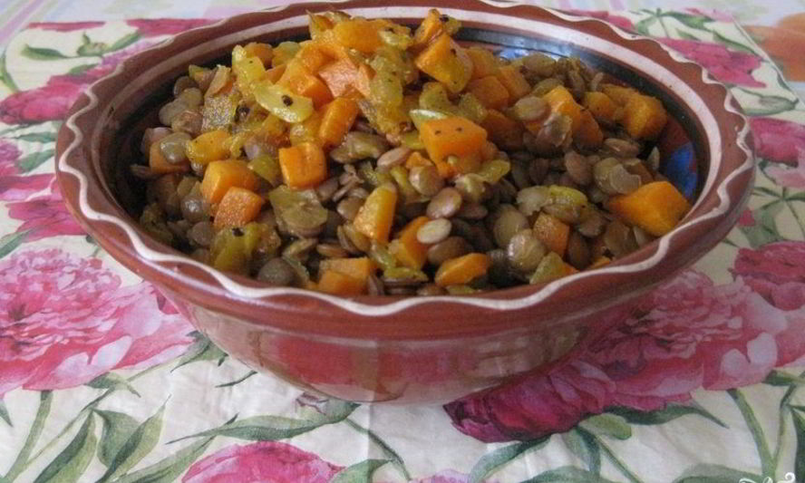 Рецепт чечевицы с овощами