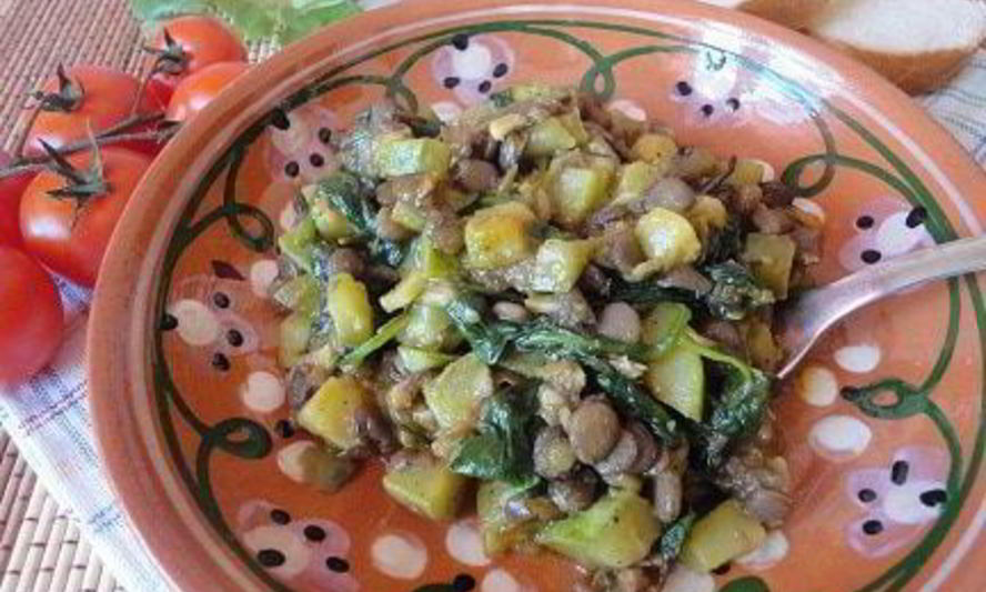 Рецепт чечевицы в морковном соке с кабачками