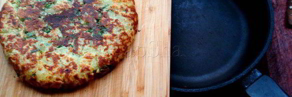 чесночный картофель с зеленью петрушки