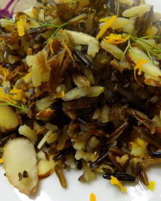 Дикий рис с миндалем