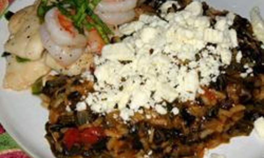 Рецепт греческого риса со шпинатом