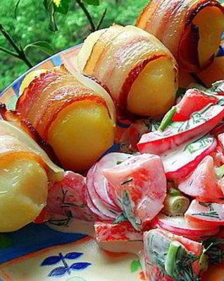 Картофель на шампурах