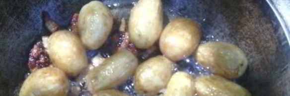 картофель с грибами на мангале