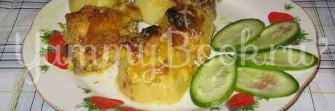 Картофель с курицей в духовке