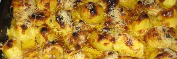 картофель с курицей в духовке