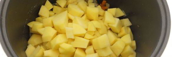 картофель с шампиньонами в мультиварке
