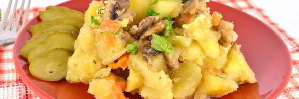 картофель с шампиньонами в мультиварке