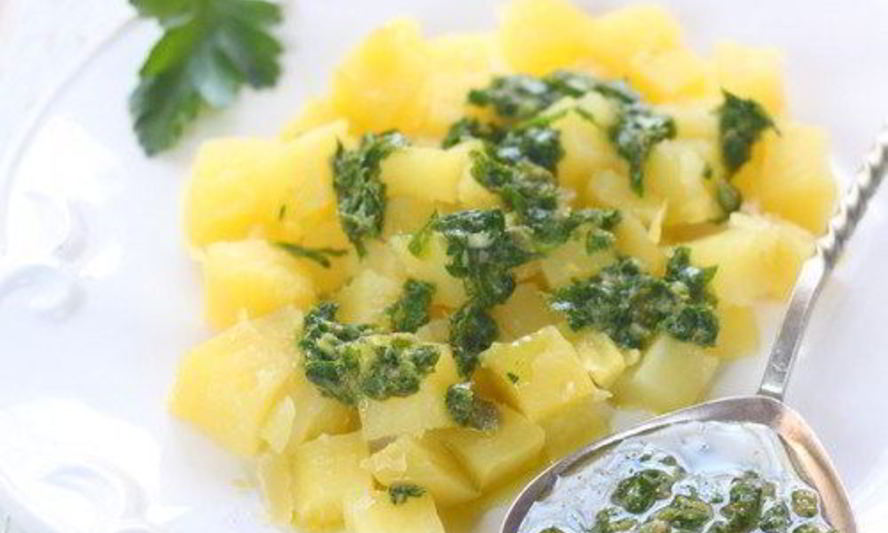 Рецепт картофеля с зеленой сальсой