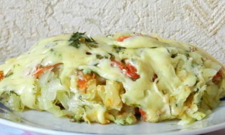 Рецепт картофеля со свининой под сыром в мультиварке