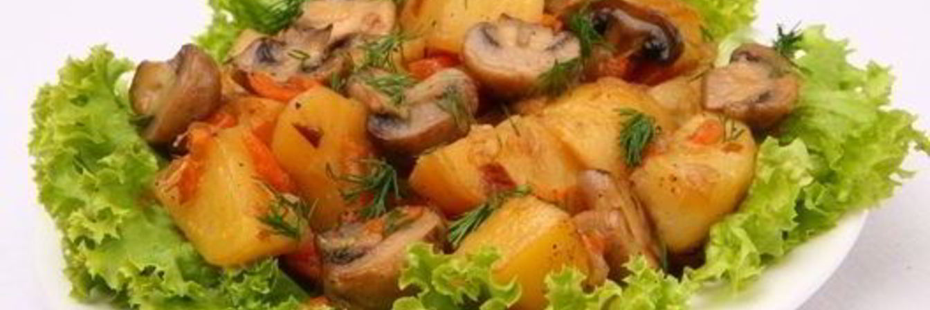 Картофель жареный с грибами