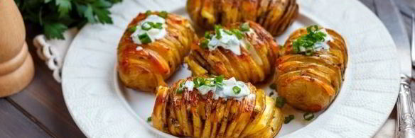 картошка-гармошка с сыром в духовке